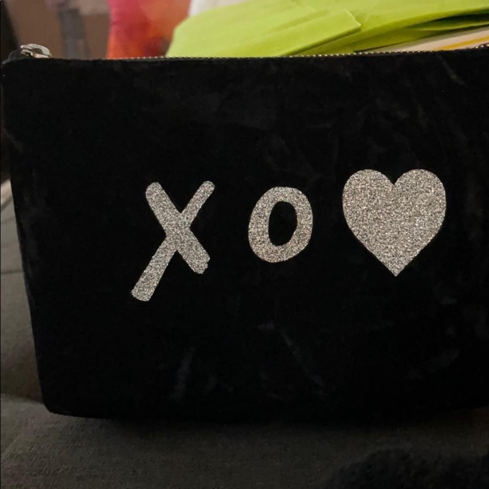 Black Velvet Makeup Bag Quilted Koala BNIB Glitter